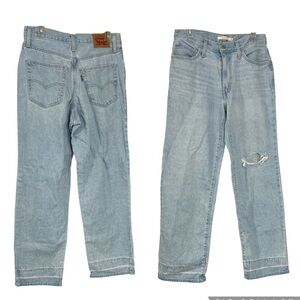 Levis Womens Y2K Style Mid Rise 94s Baggy Wide Leg Jeans Sz 29 Lightwash Skater